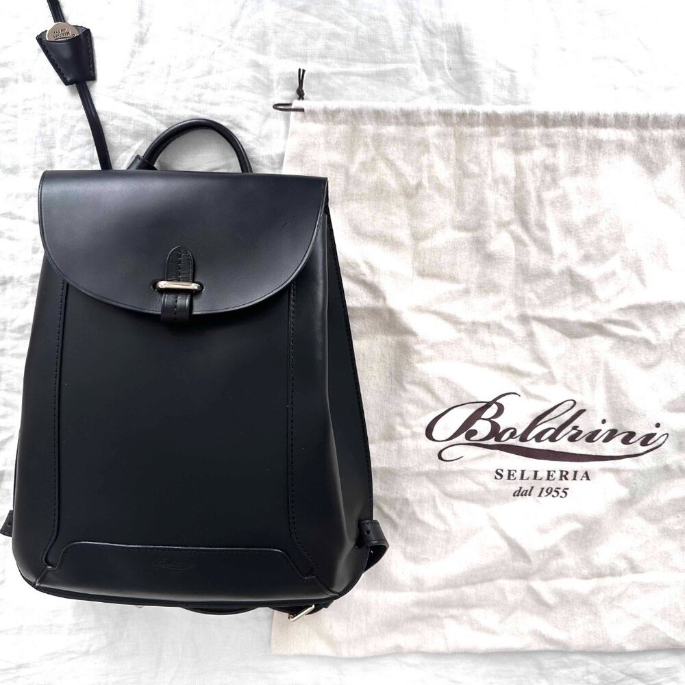 Boldrini Selleria, Charlotte backpack, Black leather, NWOT